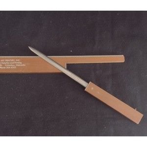 Vntg 12" Advertising Ruler Columbus NE Built In Stainless Steel Letter Opener